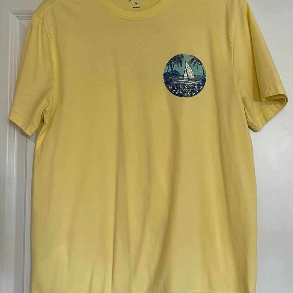Izod Yellow Jeep Shirt Short Sleeve Tee with Graphic